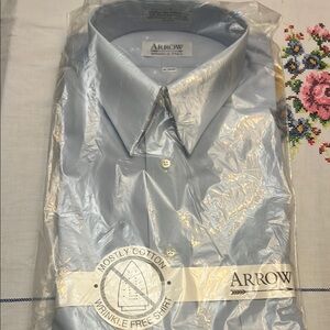 Arrow Blue Dress Shirt Classic Design, still in bag, 16-34/35